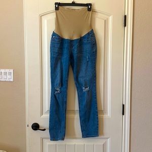 Maternity jeans size L, frayed style